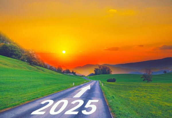 Open,Empty,Road,Path,End,And,New,Year,2025.,Upcoming